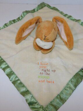 Guess How Much I Love You Nutbrown Hare Security Blanket Baby lovey Plush Bunny